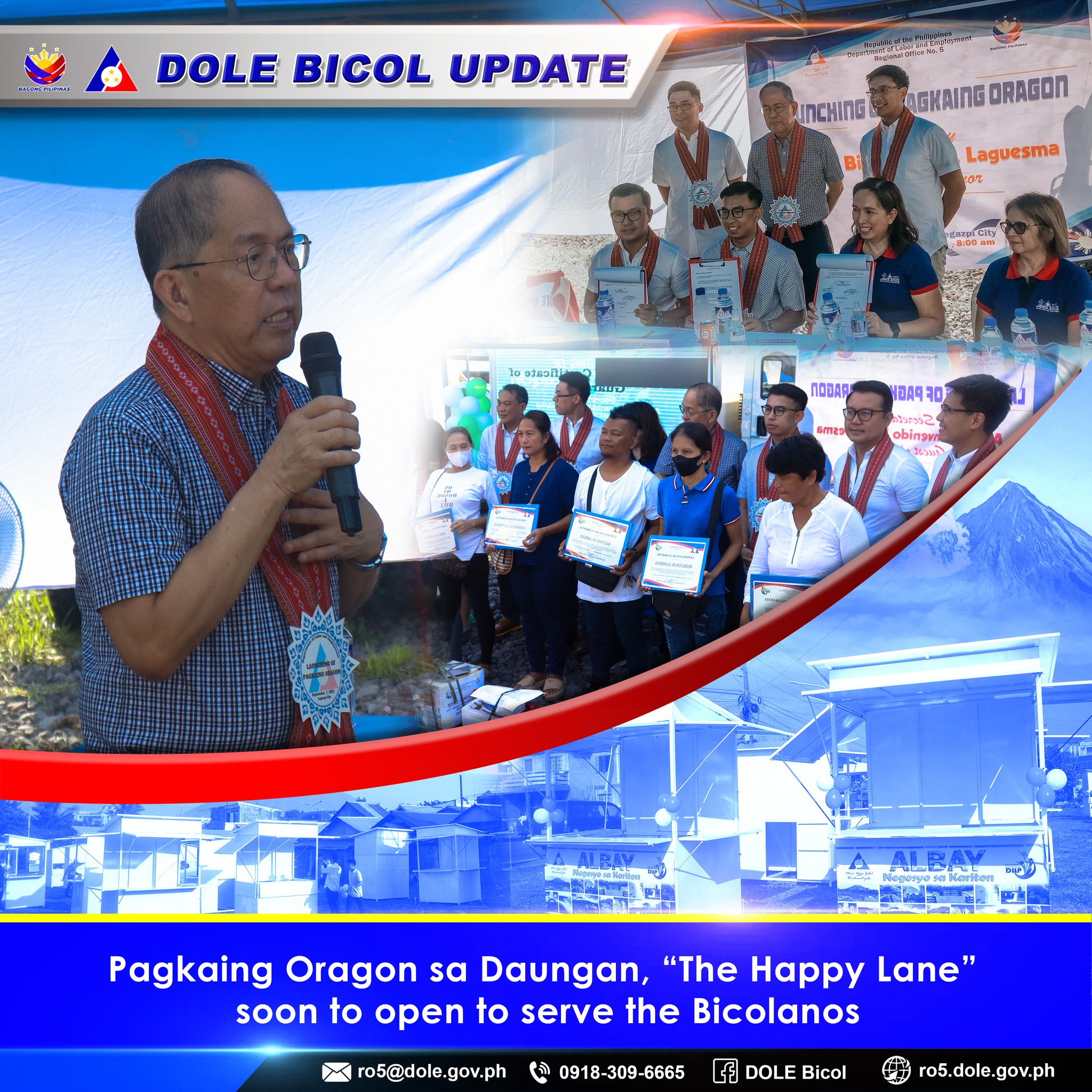 Pagkaing Oragon sa Daungan, “The Happy Lane” soon to open to serve the Bicolanos