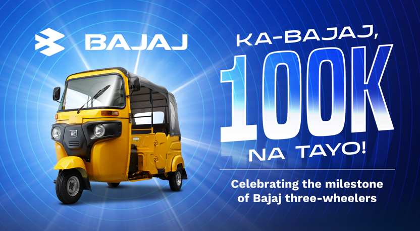 BAJAJ THREE-WHEELER: A TRUE NUMBER 1 TO MORE THAN 100,000 PINOYS!