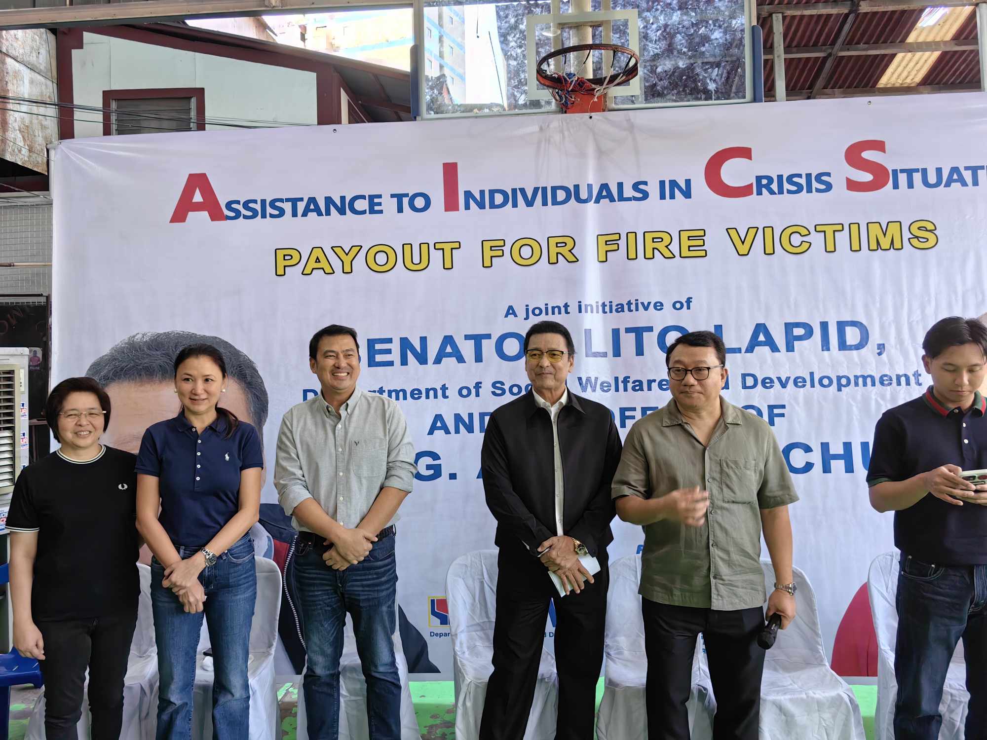 Senador Lapid, Cong. Chua nagsanib puwersa para magbigay ayuda sa mga nasunugan