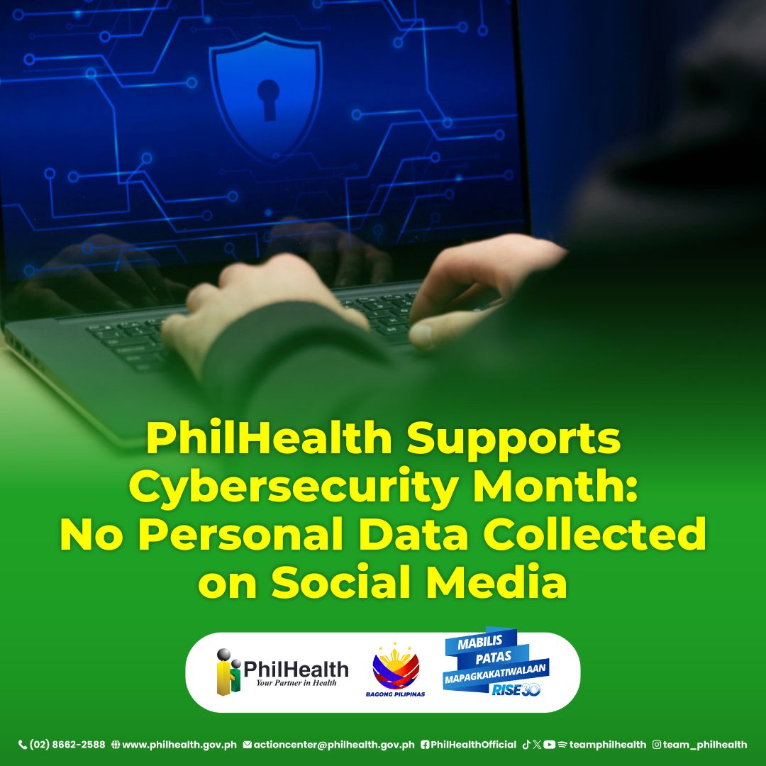 PhilHealth Supports Cybersecurity Month: No Personal Data Collected on Social Media