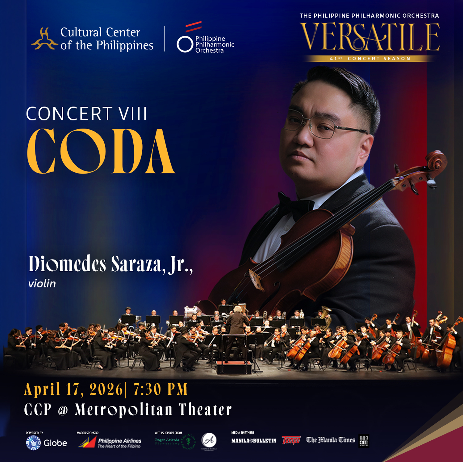 PPO concludes 41st season in CONCERT VIII: “Coda” featuring violinist Dio Saraza
